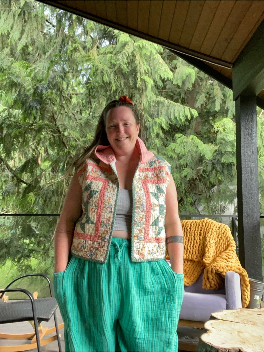 Handmade bunny quilted vest 🐰🐇 OS